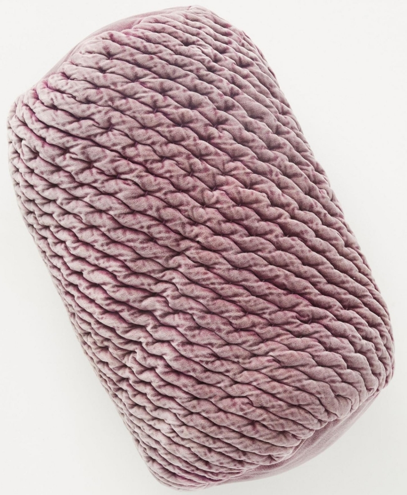 Anthropologie Kantha-stitched washed velvet cushion - plum